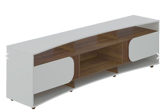 CENTRO ENT RACK ELEGANCE-OFF WHITE/ PINO RIPADO - Imagen 3