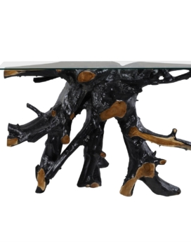 MESA CONSOLA ARTESANAL DE TECA