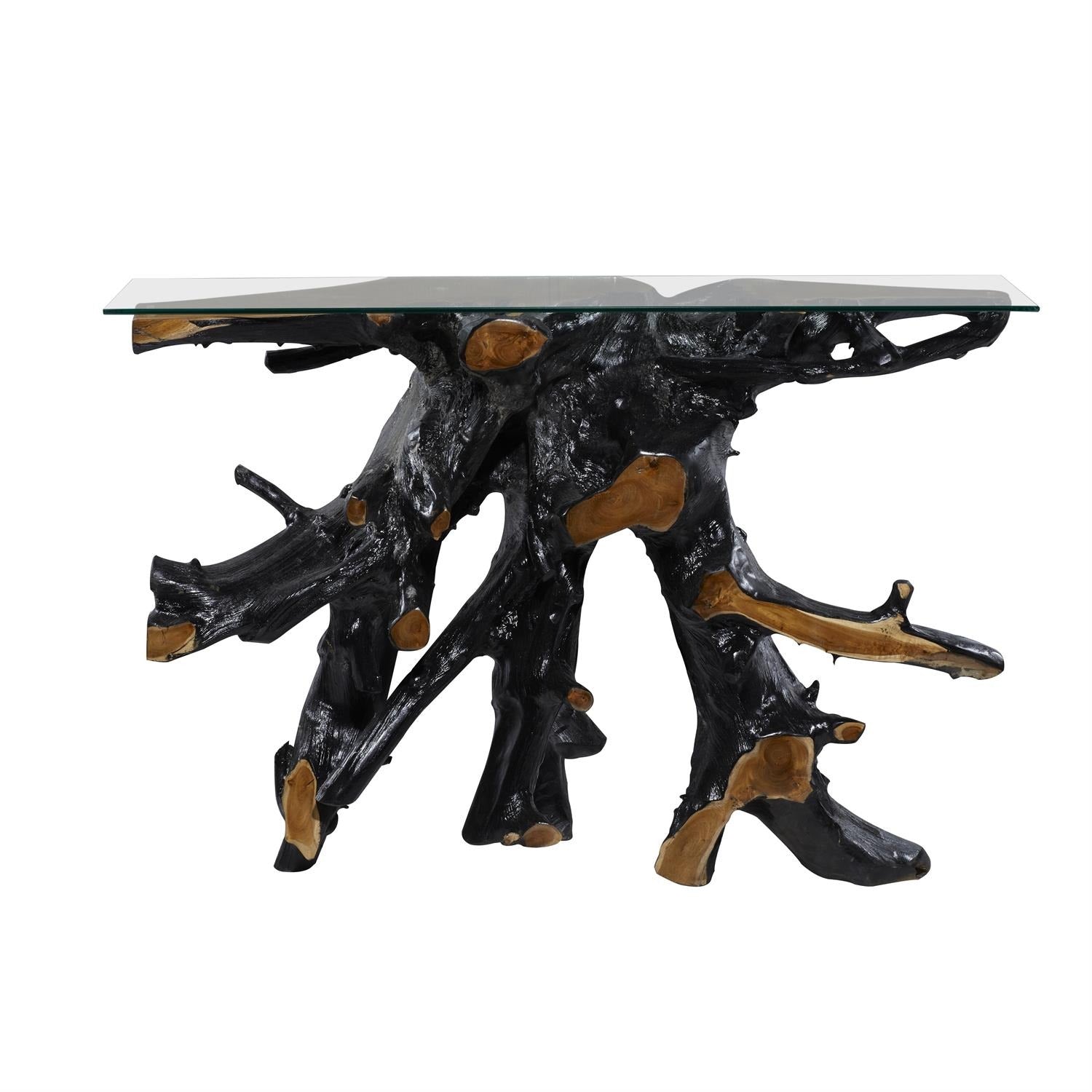MESA CONSOLA ARTESANAL DE TECA