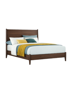 CAMA QUEEN MID-CENTURY MODERN EN WALNUT
