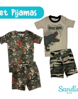Set 2 pijamas de dinosaurio niño talla: 6
