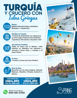 Turquía y Crucero con Islas Griegas