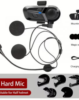 AURICULARES INALAMBRICOS PARA CASCO DE MOTO JS-8 (50 UND X CAJA)