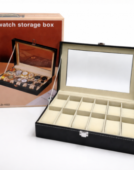 CAJA DOBLE PARA ALMACENAMIENTO DE RELOJES (12 UND X CAJA)