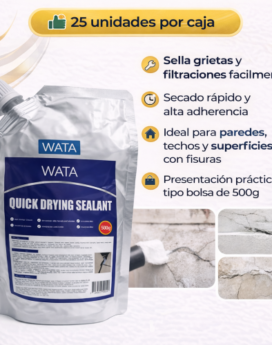SELLADOR DE GRIETAS DE SECADO RÁPIDO 500gr (25 UND X CAJA)
