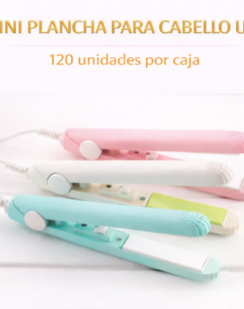 MINI PLANCHA PARA CABELLO RECARGABLE (50 UND X CAJA)