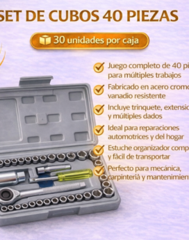SET DE CUBOS DE 40 PIEZAS