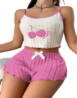 PIJAMA CHERRY ROSADA TALLA M