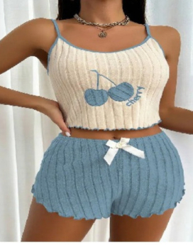 PIJAMA CHERRY AZUL TALLA M
