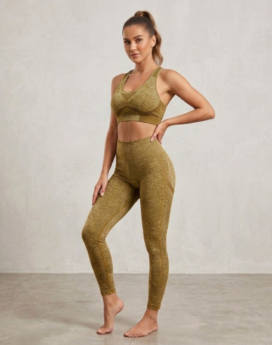 SET DEPORTIVO / PANTALON LARGO ABC221 MOSTAZA