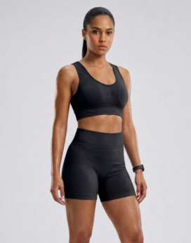 SET DEPORTIVO CORTO TOP/ SHORT AM-414 NEGRO