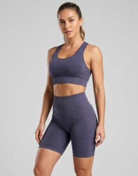 SET DEPORTIVO CORTO TOP/ SHORT AM-414 MORADO OSCURO