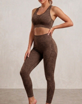 SET DEPORTIVO / PANTALON LARGO ABC221 MARRÓN