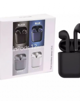 AUDÍFONOS INPODS 12 NEGRO (100 UND X CAJA)