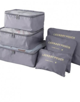 SET BOLSAS DE VIAJE GRIS