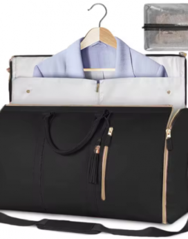 BOLSO DE VIAJE COVERTIBLE NEGRO (25 UND X CAJA)