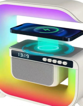 LAMPARA LED CON CARGADOR Y BOCINA
