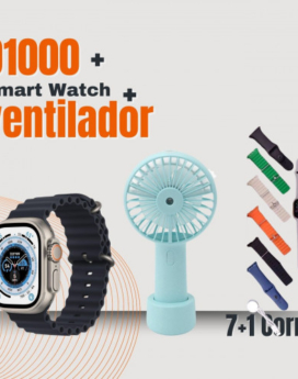 RELOJ D1000 SMART WATCH PLATEADO (50 UND X CAJA)
