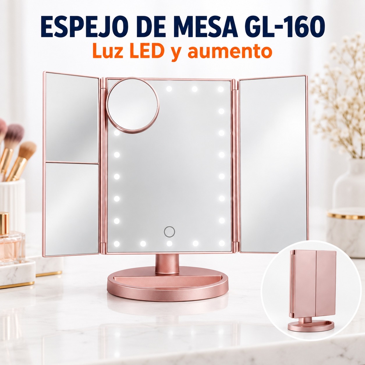 ESPEJO DE MESA GL-160