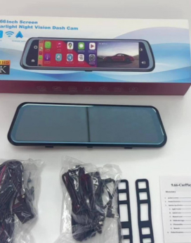 RETROVISOR/CAMARA PARA CARRO GRABADOR 9.66PG CARPLAY- ANDROID (20 UND X CAJA) 904