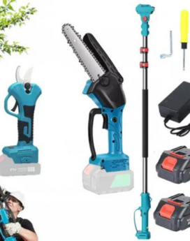 SET JARDINERO- CORTACESPED-TIJERA-MOTOSIERRA ( 3 PZ/ 2 BATERIAS DE 48V (4UND X CAJA) HD-0329