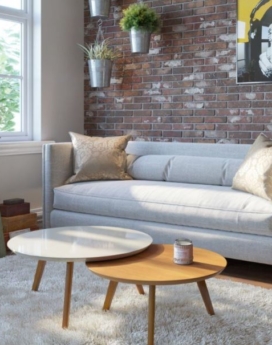 CONJ. MESA CLASSIC CENTRO REDONDA OFF WHITE/NATURE
