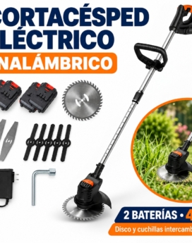 CORTA CESPED ELECTRICO 2 BATERIAS DE 48V 1 DISCOS