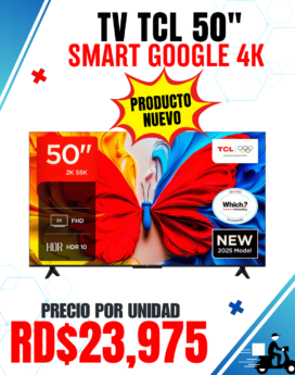 TV TCL 50" SMART GOOGLE 4K