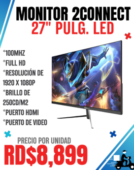 MONITOR GAMING 27" LED 100MZ IPS 2CONNET 2C-MON-2401 FULL HD