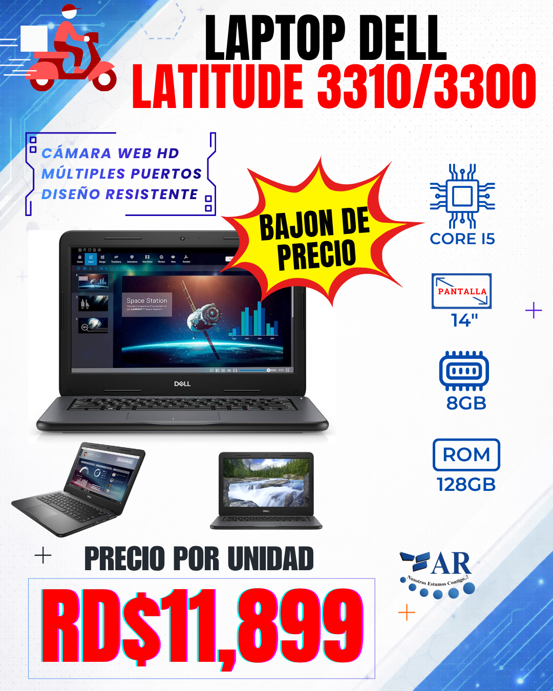 LAPTOP DELL LATITUDE 3310/3300 (SEMI NUEVA)