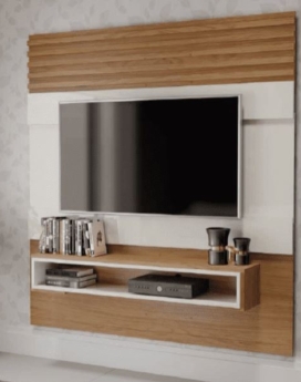 CENTRO ENT-PANEL 140CM- BLANCO HUESO/ FREIJO