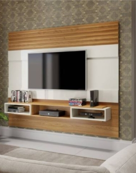 CENTRO ENT PANEL 180CM - OFF WHITE / FREIJO