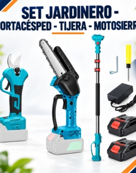 SET JARDINERO- CORTACESPED-TIJERA-MOTOSIERRA