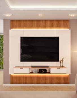 PAINEL EXTENSIVEL HIT 229 FREIJO/OFF WHITE