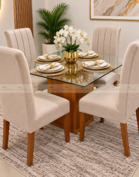 JUEGO DE COMEDOR TAPIZADO 4/S